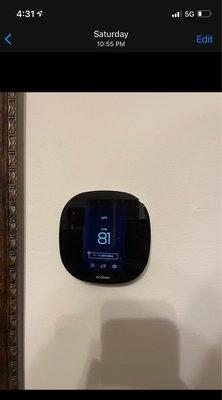 Thermostat in room