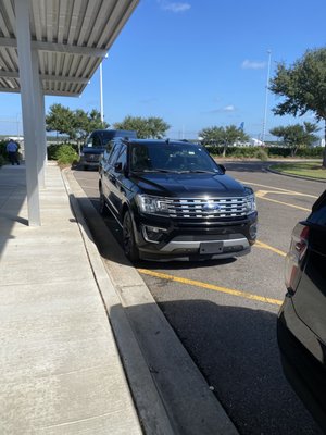 Jacksonville International Airport Limousine parking lot.