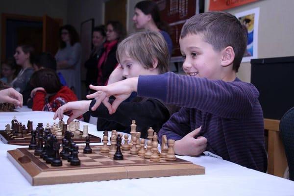 Chess games at Orange Music Studio.