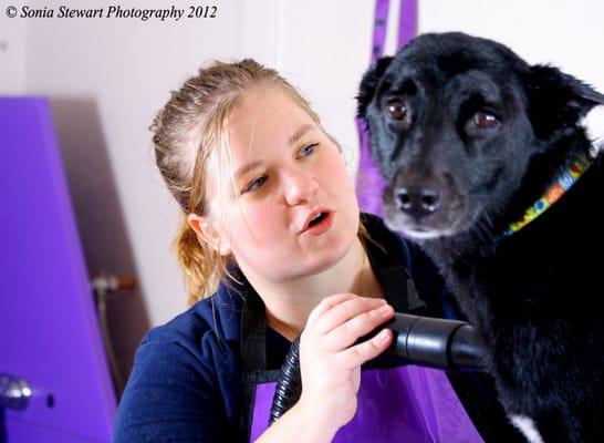 blow drying