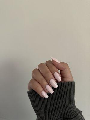 014 baby pink color: dip/shellac coffin tip nail set