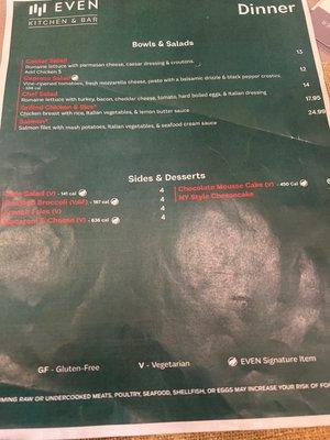 Back page menu