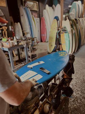 Coconut Peet's Surfboard Repair