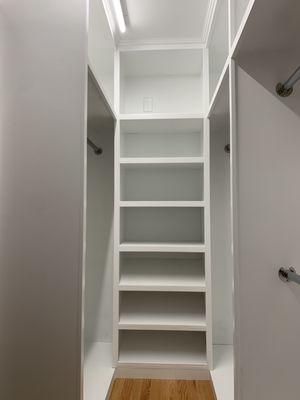 Walk-in closet built in solid wood