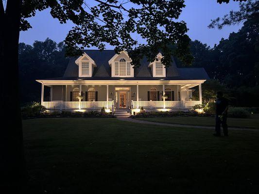 Dormer lighting and porch column lighting