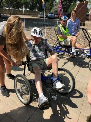 Therapeutic bicycles and a host of other activities keep participants socially engaged, cognitively stimulated, and physically active!