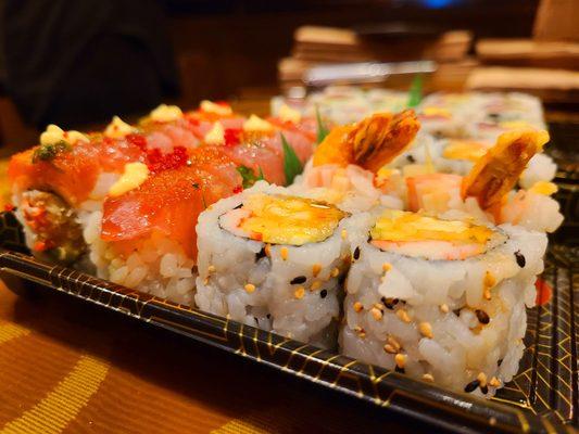 Left - Christmas Roll
 Right - Shrimp Tempura Roll