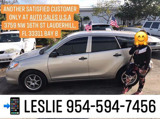 Auto sales USA 
3759 nw 16th st Lauderhill, Fl 33311 bay 8

Leslie 954-594-7456