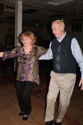 Beth and husband, we teach Ballroom, Swing & Country Dance for couples and singles,  bethtrost@yahoo.com