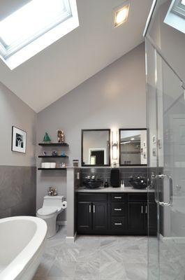 Master Bath Retreat. Perry County.  Existing ceiling removed for Cathedral effect.