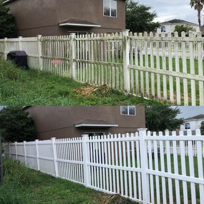 PVC Fence Before & After