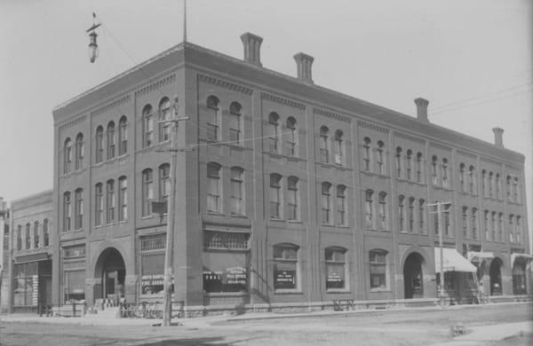 The Dacotah Prairie Museum building as it was when first built in 1889. It was originally built as a bank.