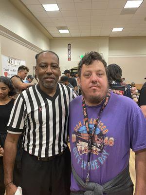 Big Time Wrestling referee Marc Harris and I