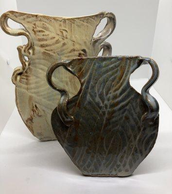 Faux stoneware vases