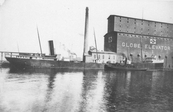 Globe grain elevator built back in 1887