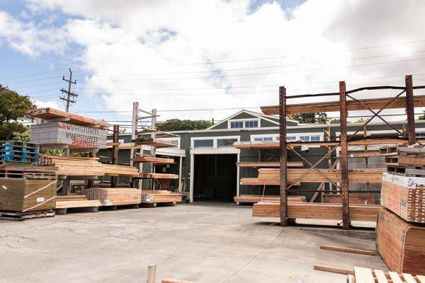 Lumber yard at Makawao Miyake HPM