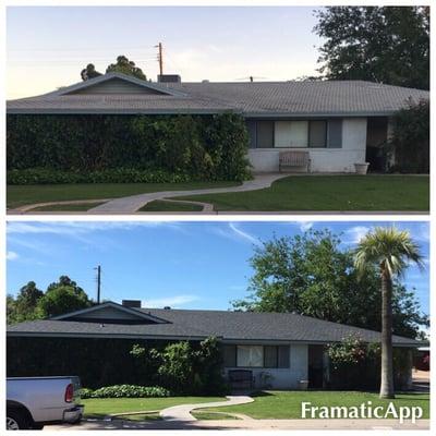 Here is a before and after of one of our residential jobs in Scottsdale.