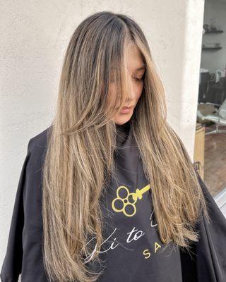 warm balayage