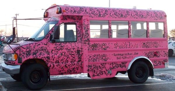 Pink Leopard Bus!