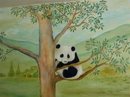 Panda mural fora Nursery