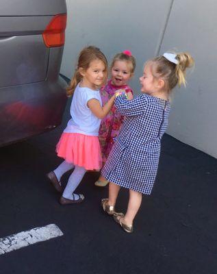 Our girls playing after church!