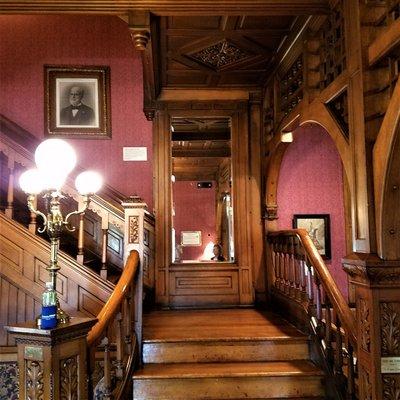 Lush woodwork throughout the main floor