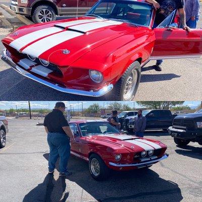 A customer stopped by to show off one of his cars.