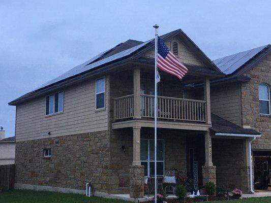 House is southeast facing so these panels get a lot of sun.