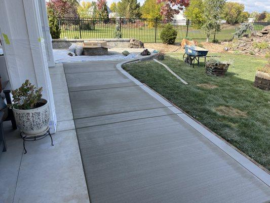 concrete patio extension