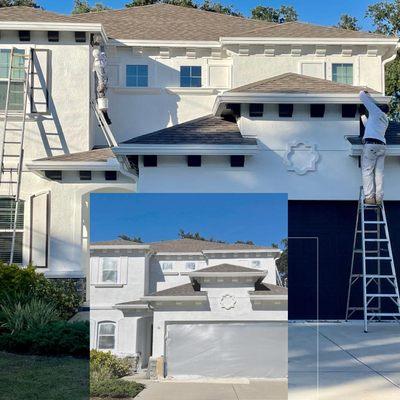 Process of color change on a house