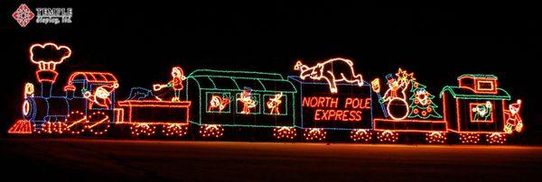 North Pole Express Train Lighted Display