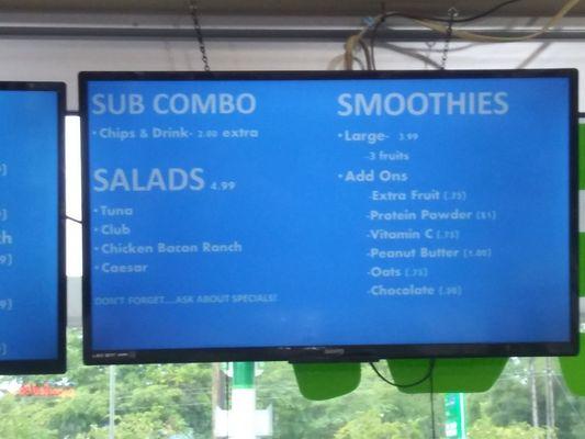 Smoothie Menu