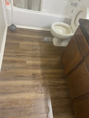 Maintenance left my toilet this way. They came back hours later to clean it up after I had to complain to "management"