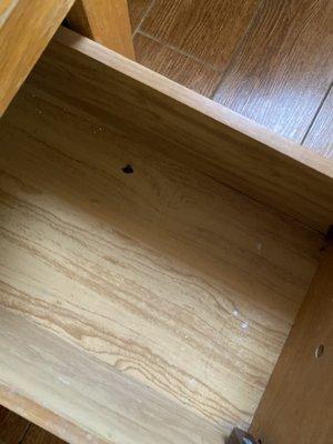 Drawer in the bathroom