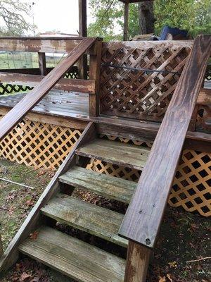 Stair Power Washing. Before