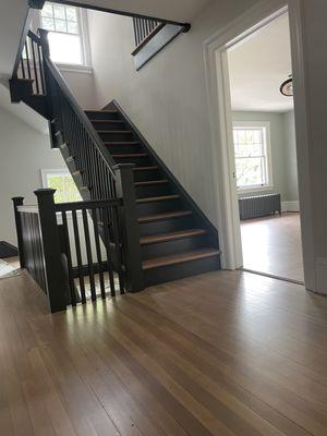 From carpeting to natural wood floor!