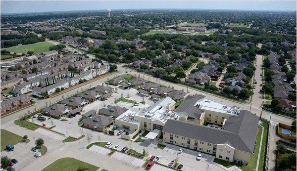 Ariel shot of our campus