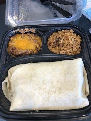 Chicken burrito platter