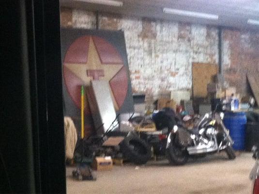 Inside garage at Brown's. The vow net previously owned a Texaco station.