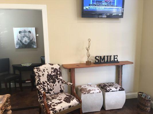 Our beautiful new waiting room! Thank you Julie Swan!