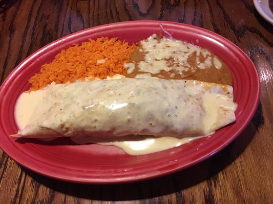 Tex-Mex Burrito with rice n beans