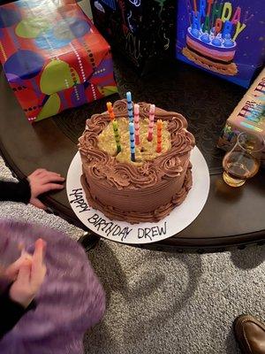 German chocolate cake!!!! Ignore the finger prints...my daughter couldn't wait for a fork.