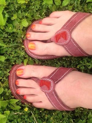 Pedicure with normal polish (China Glaze) from Solar Nails