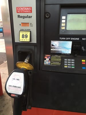 They have two gas pumps with no ethanol