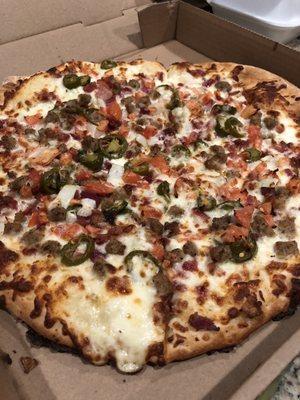 "Ranch Pizza" w/ added sausage