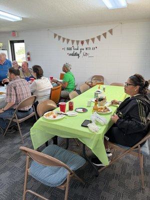 Everyone had plates