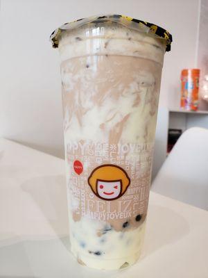 D5- Boba milk tea with puff cream