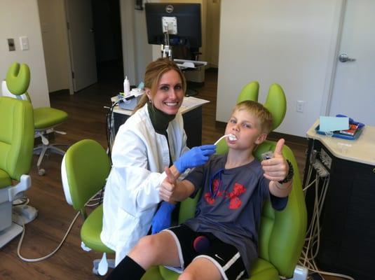 I'm having a great time getting my teeth cleaned!