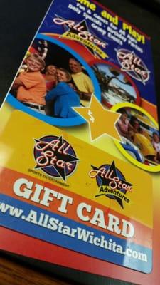 Give someone the gift of fun!  We have gift cards ready for Christmas!