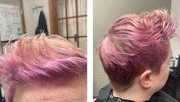 Vivid color and haircut